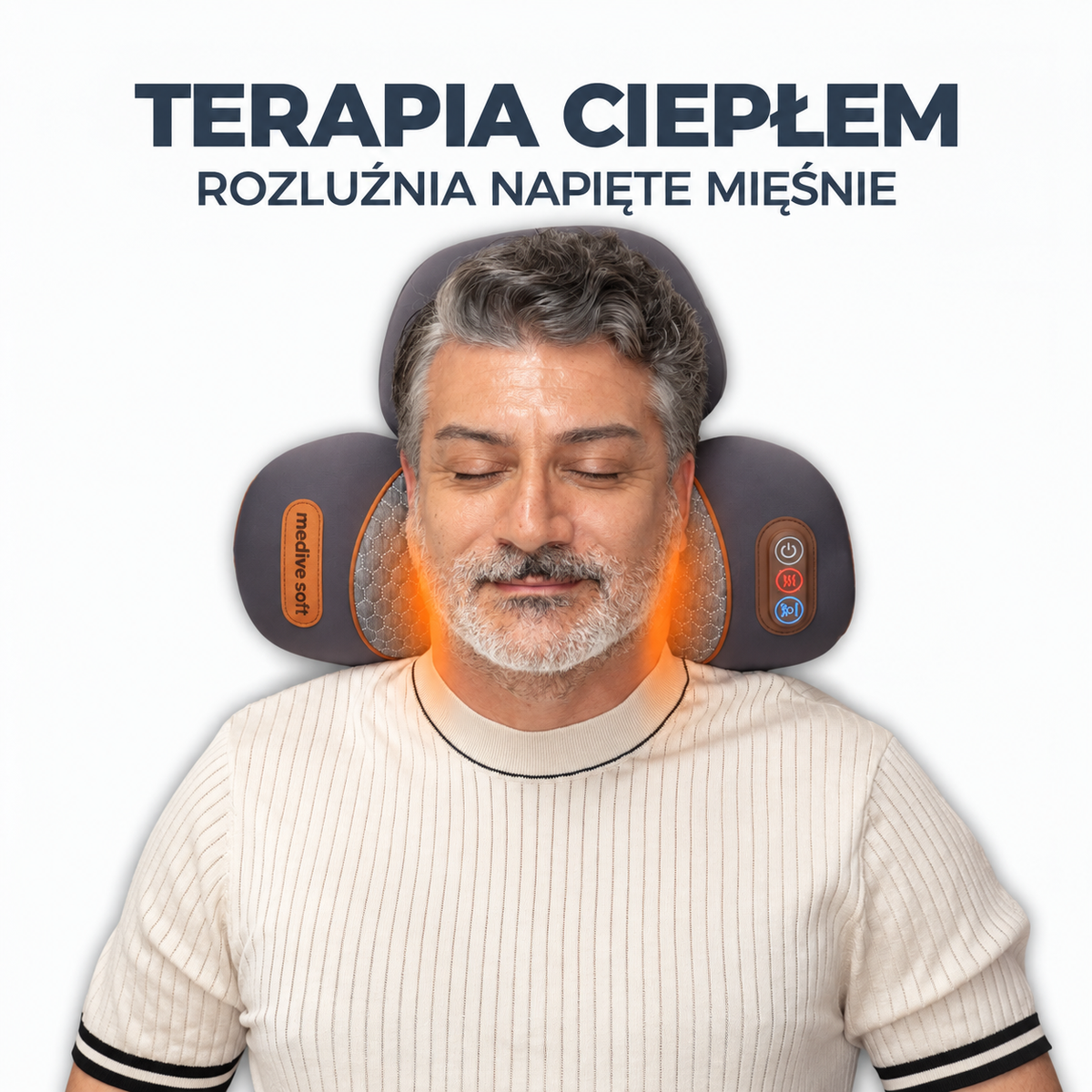 Medive Soft™ — Poduszka Terapeutyczna 3-w-1 na Ból Szyi